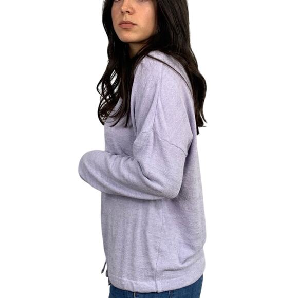 Three Dots Purple Oversized Soft Sweater - Picture 2 of 7